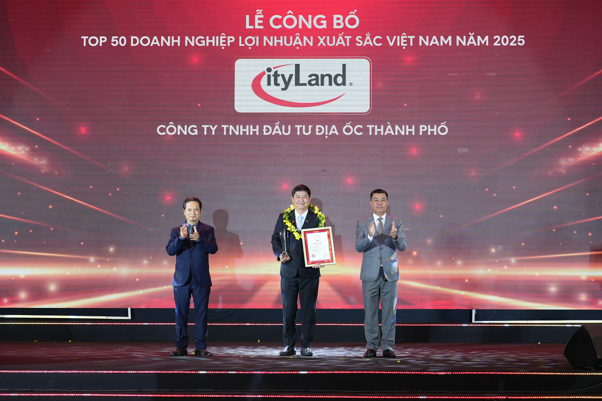 cityland nhận giải thưởng top 50 DN lợi nhuận 2025