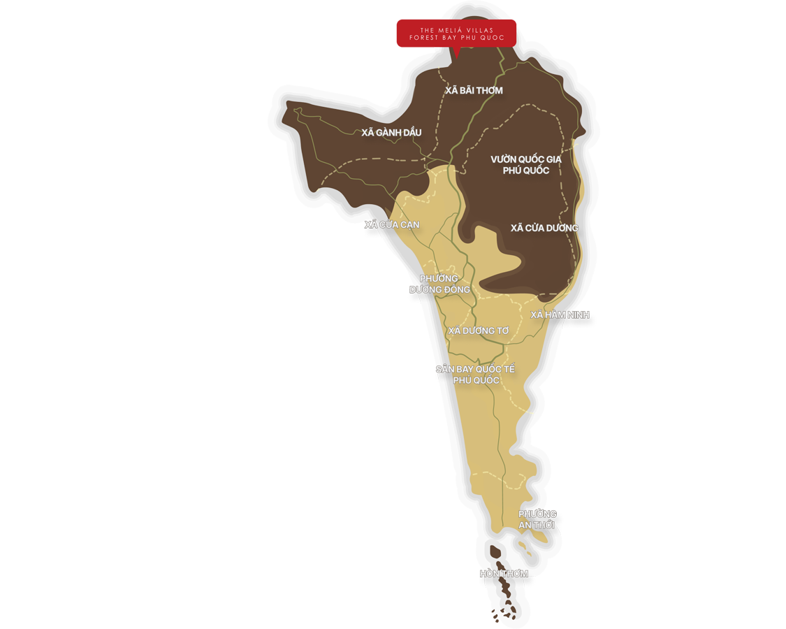 Bản đồ dự án Meliá Forest Bay Phu Quoc